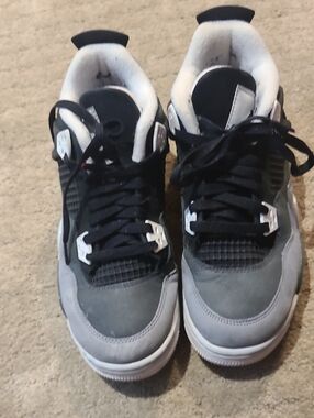 Jordan 4 Classic Grey and Black Retro Sneakers